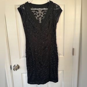 Sue Wong Black Cocktail Dress